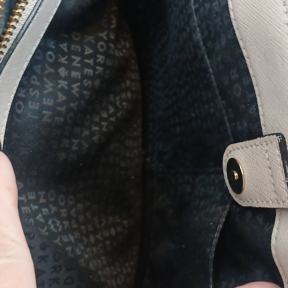 KATE SPADE Timeless Beige and Black Structured Tote Bag LIKE NEW - Picture 12 of 12